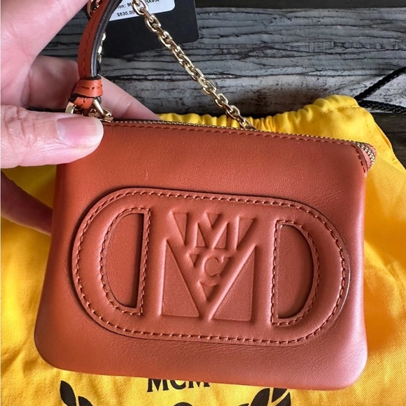 MCM Mini Mode Travia Leather Flat Pouch